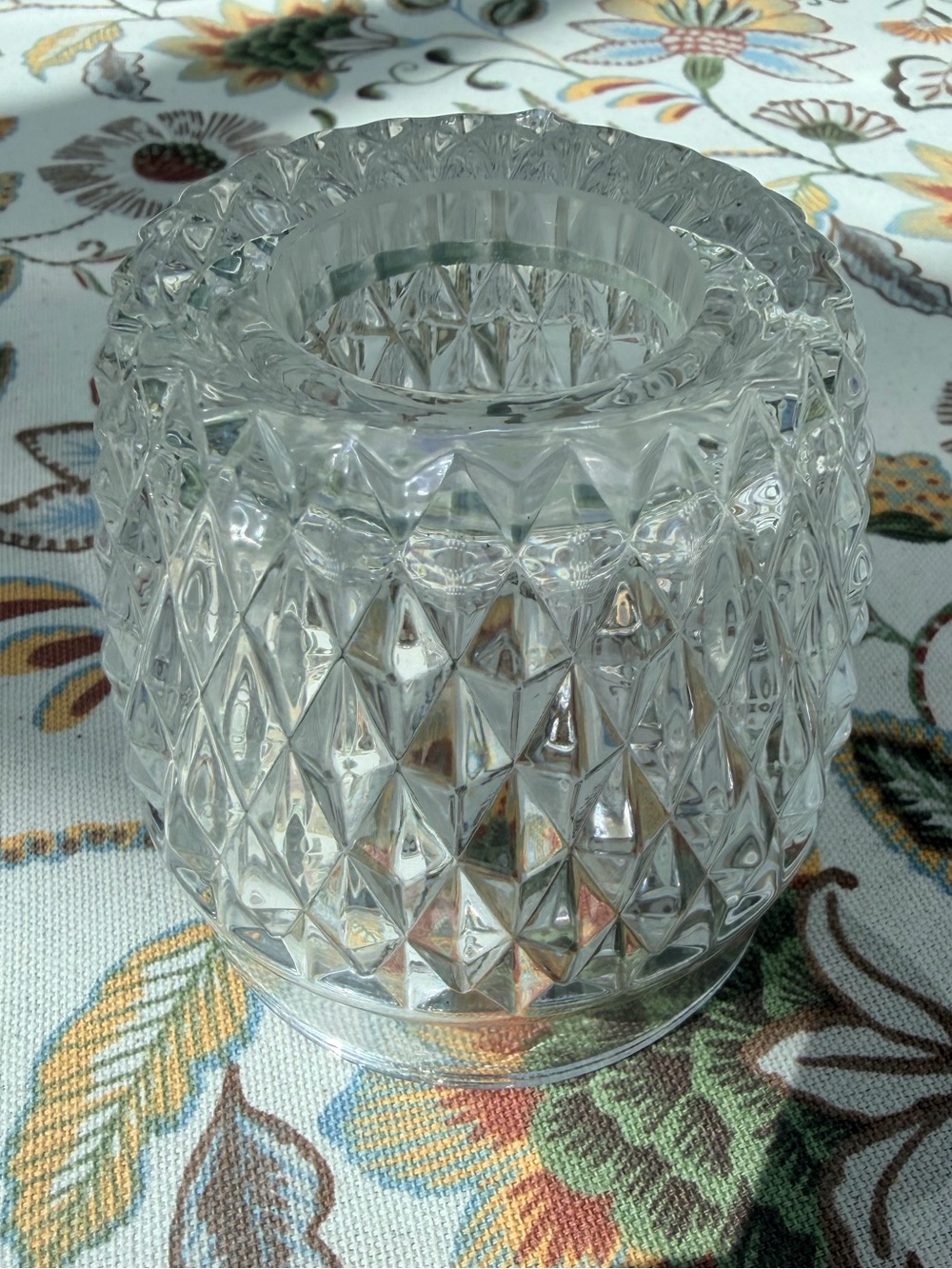 Indiana Glass Fairy Lamp Clear Diamond Point Replacement TOP SHADE ONLY